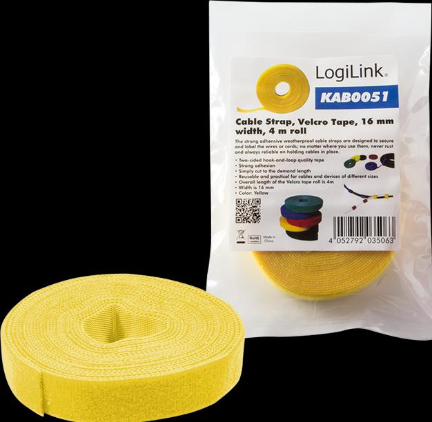 Actual product image LogiLink Velcro tape roll, 16mmx4m (16 mm)