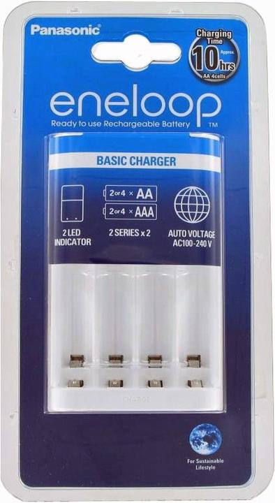 Produktbild Panasonic Ladegerät BQ-CC18 für 2-4 AA/AAA Zellen Timer gesteuert und ACCUCELL Accubox (Gerätespezifisch, Ladegerät ohne Akku)