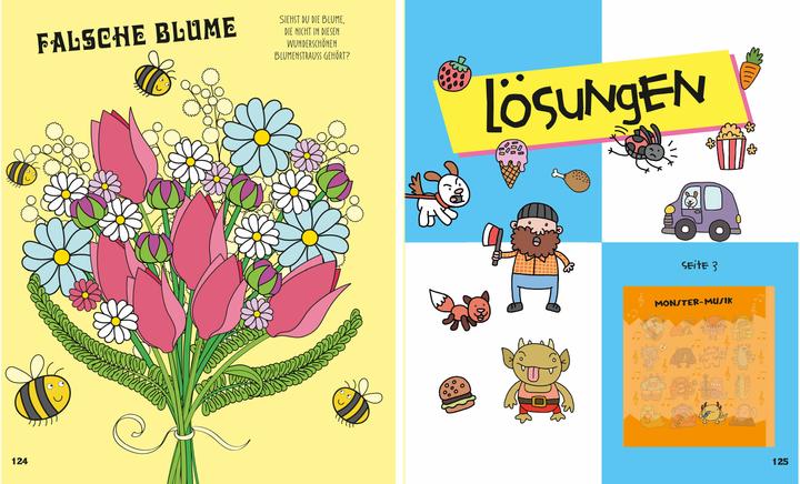 Actual product image Das superdicke kunterbunte Buch der Kinderrätsel. Der Doppelband (German, Jess Bradley., Sarah Lawrence, 2025)