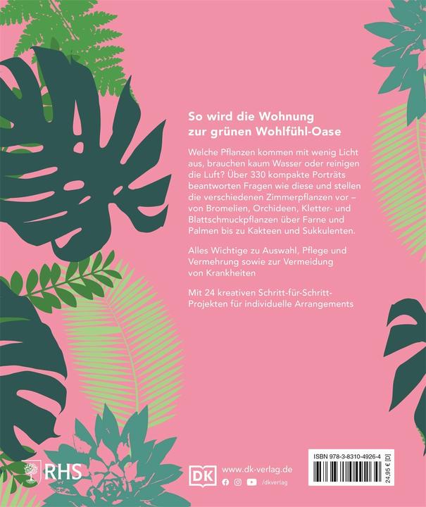 Image du produit Das grosse Buch der Zimmerpflanzen (Allemand, Zia Allaway, Fran Bailey, Éditeur DK, Reinhard Ferstl, 2024)