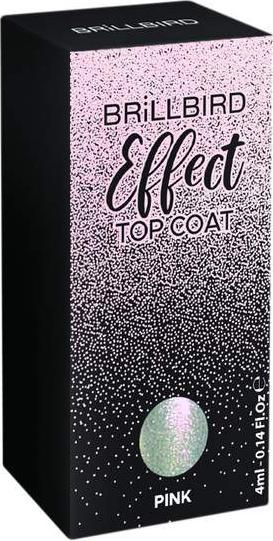 BrillBird Effect Top Coat – Pink 4ml (Pink, Gel-Effekt Nagellack)