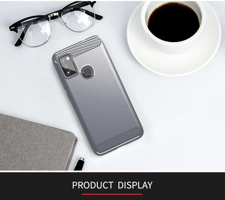 Produktbild Cadorabo TPU Ultra Slim carbon edelstahl Kombi Cover (Samsung Galaxy M51)