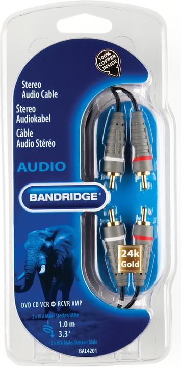 Immagine prodotto Bandridge Cavo RCA stereo BLU (1 m, Cinch)