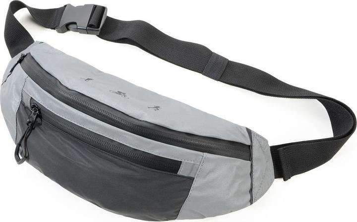 Troika REFLECTIVE BAG Gürteltasche reflektierend, grau/schwarz