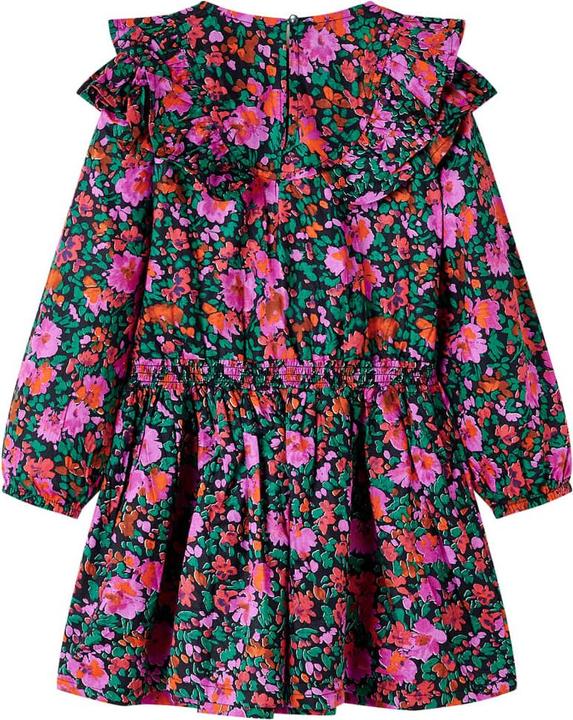 VidaXL Kinderkleid mit Langen Ärmeln Knallrosa 128,Material: 95 (128)