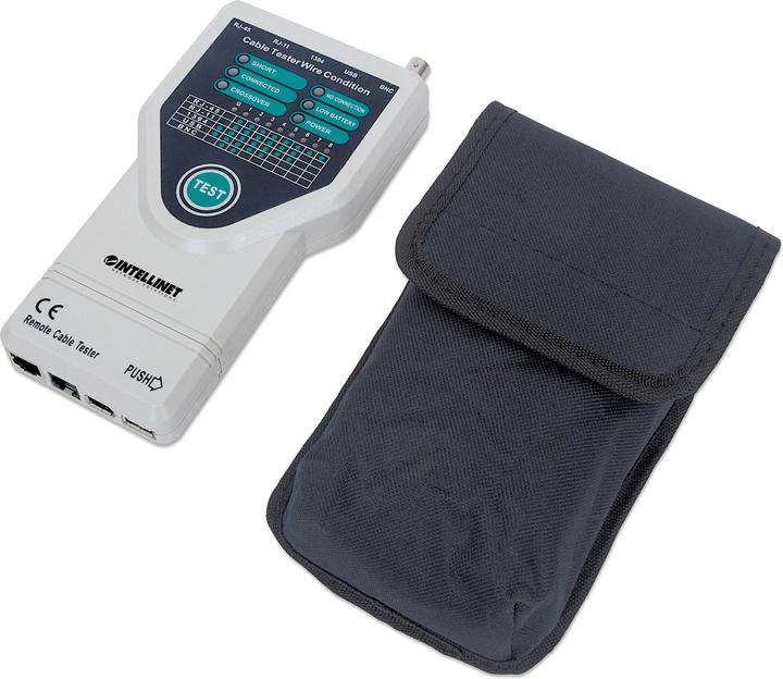 Produktbild Intellinet 5-in-1 Kabeltester, Testet gängige Kabeltypen aus dem Netzwerk- und PC-Bereich mit Anschlüssen für