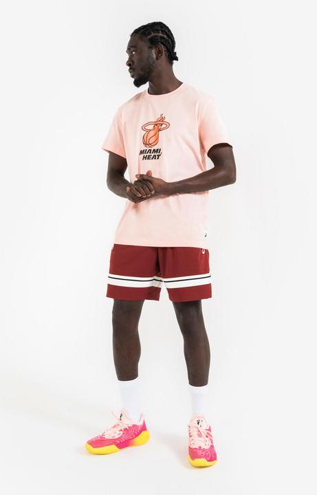 Actual product image Tarmak Men's/Women's Basketball Shorts SH 900 AD NBA - Red Burgundy (L)
