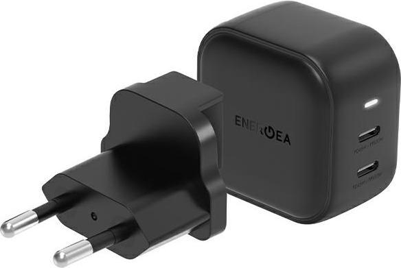 Energea ład. siec. 2xUSB-C PD-PPS 45W 2C czarny/black US+EU Travelite GAN45 (45 W)