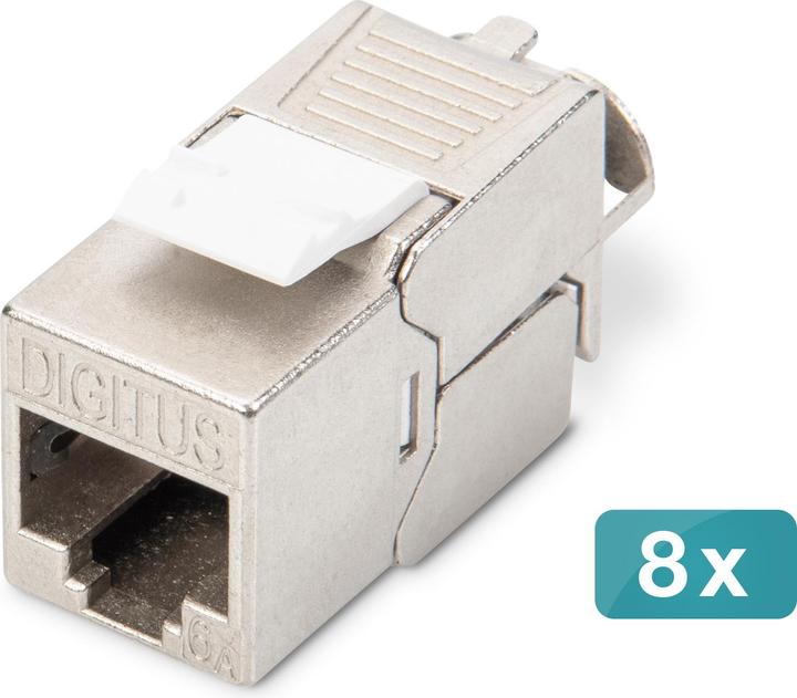 Digitus CAT 6A Keystone Jack, shielded, 8 pieces. tool-free connection (Keystone module)