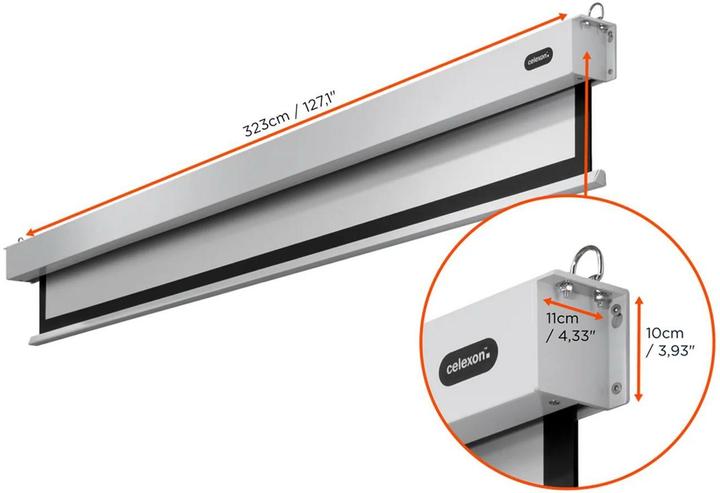 Actual product image Celexon Electric Professional Plus Business format - screen - ceiling mounting possible, g (139.37", 16:10)