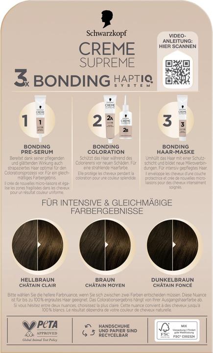 Produktbild Schwarzkopf Creme Supreme Creme Supreme Coloration 5-0 Natürliches Braun (5-0 Natürliches Braun)
