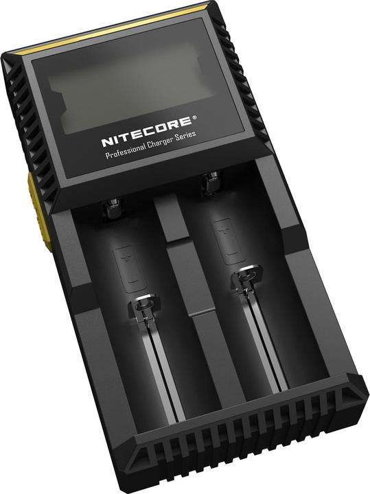Nitecore Digicharger D2 (1 pcs, 14500, 16340, 18650, Piles rechargeables + chargeur)