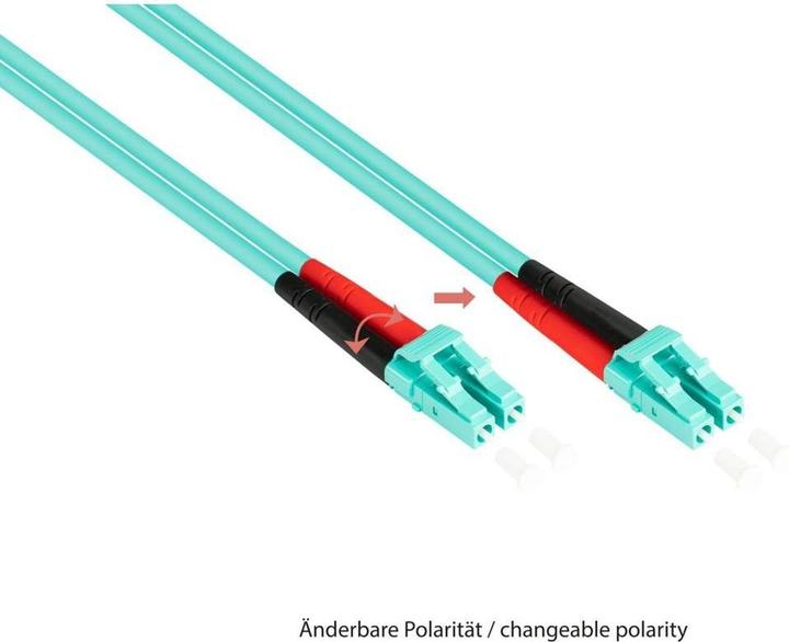 Produktbild Kabelmeister Patchkabel LWL Duplex OM3 (Multimode, 50/125) LC/ST, LSZH, austauschb. Pol., 20m (20 m)