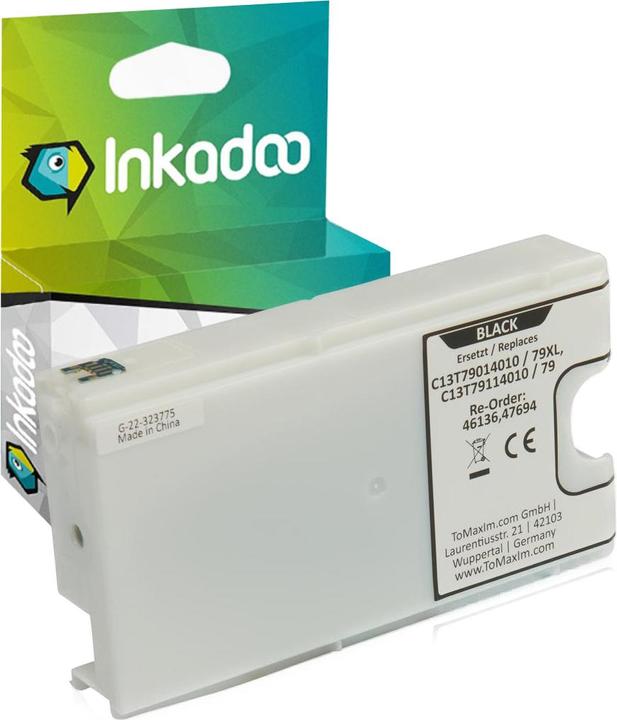 Actual product image Inkadoo Ink Cartridges compatible with Epson C13T79014010 / 79XL Ink Cartridge, black Black (FC)