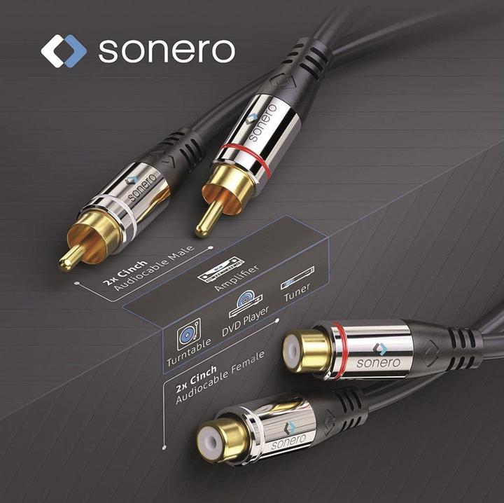 Produktbild Sonero Audio-Kabel Cinch (15 m, Verlängerung)