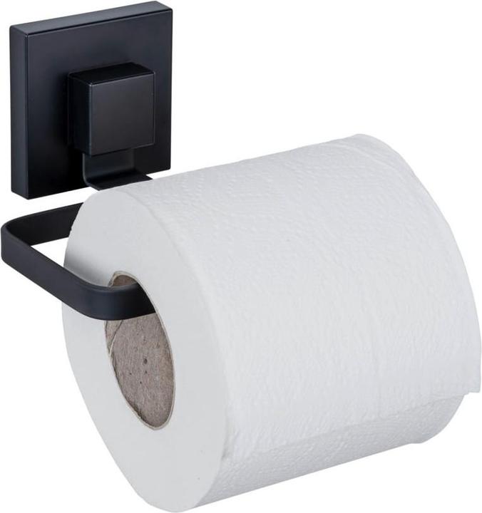 Actual product image Wenko Vacuum-Loc® Toilettenpapierhalter Mod. Quadro Schwarz Befestigen ohne Bohren