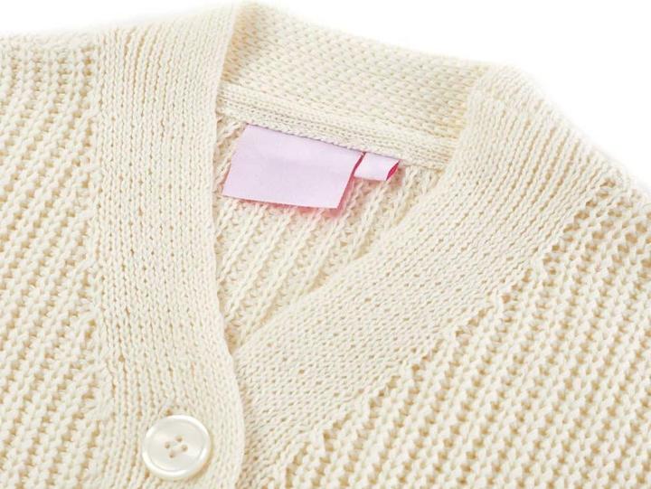 Immagine prodotto VidaXL Cardigan da bambino bianco neve 92,Materiale: 100 (92)