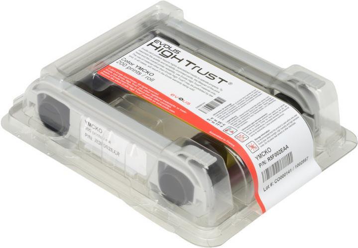 Actual product image Evolis YMCKO tape (Blue, Rose, Yellow, Black)