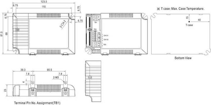 Actual product image MeanWell LCM-40 LED Driver Constant Str