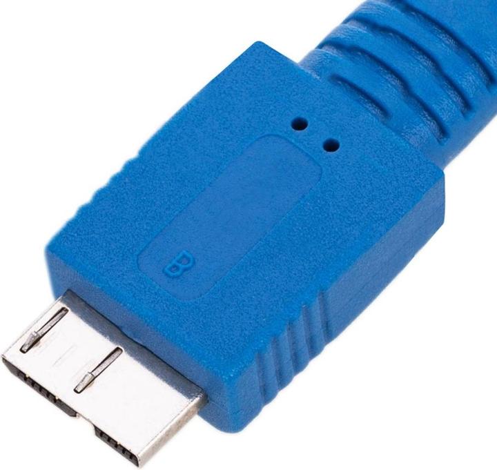 Actual product image Techly USB3.0 flat cable plug type A plug micro B bl (1 m, USB 3.2)