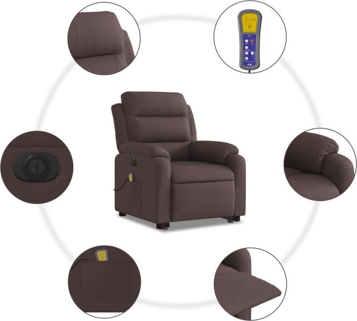 Actual product image VidaXL Electric massage chair with stand-up aid fabric