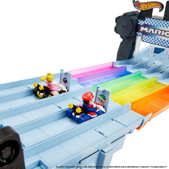 Image du produit Hot Wheels Mario Kart Rainbow Race Set Set de jeu