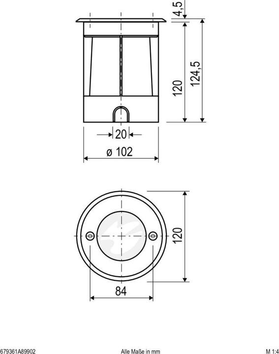 Produktbild EVN 679361A89902 LED Bodeneinbau - rund (330 lm, IP67)