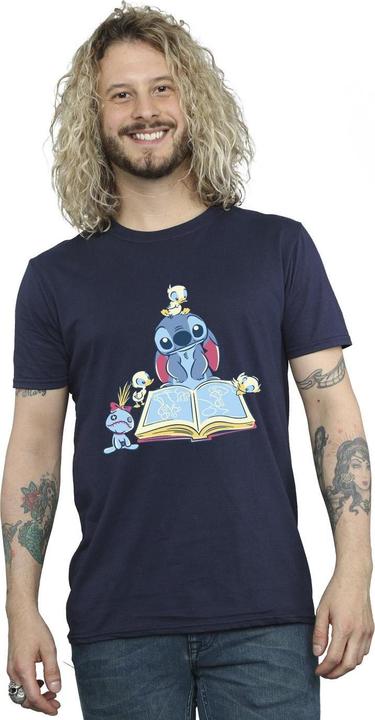 Immagine prodotto Disney Lilo & Stitch Reading A Book Maglietta Uomo (4XL)