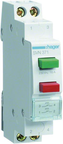 Image du produit Hager HAG SVN371 Bouton-poussoir, 2 fois, 2S