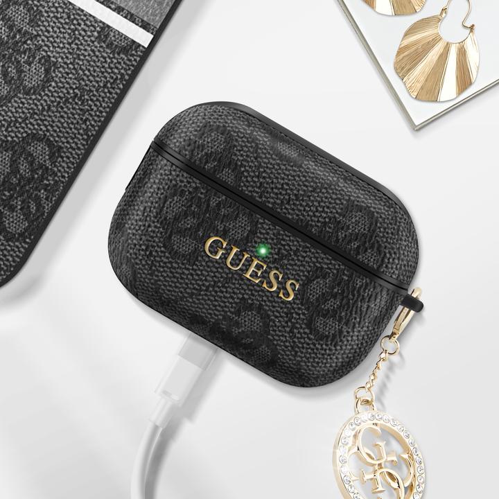 Produktbild Guess Hülle für Airpods Pro 4G Script mit glitzerndem Charm mit Strassverzierung (Kopfhörer Hülle)