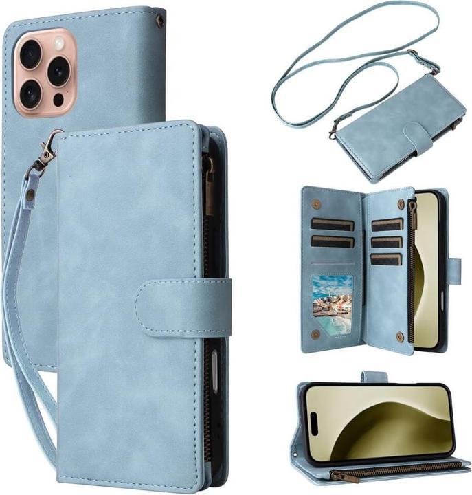 Immagine prodotto Cover-Discount iPhone 16 Pro - Custodia a portafoglio con cordino (Apple iPhone 16 Pro)
