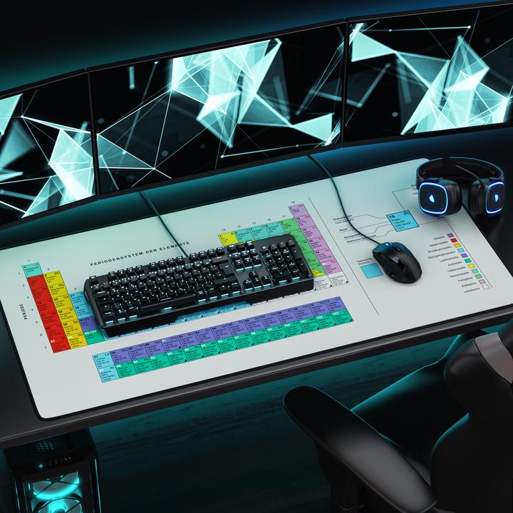 Produktbild Titanwolf Gaming-Mauspad, 1200 x 600mm XXXL Speed Gaming-Mausmatte, Mauspad extragroße Oberfläche, periodisch (XXL)