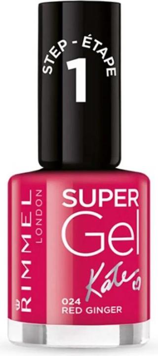 Rimmel London Super Gel By Kate STEP1 (024 Red Ginger, Gel-Effekt Nagellack)