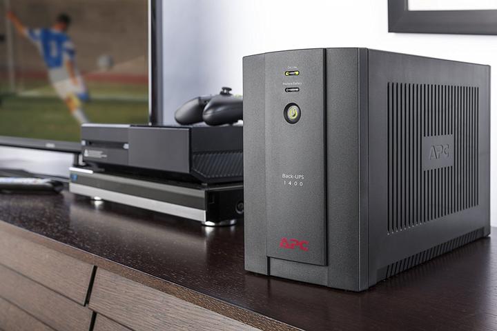 Actual product image APC Back-UPS 1400VA 230V AVR IEC Sockets (1400 VA, 700 W, Line-interactive UPS)