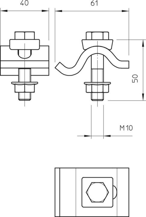 Produktbild OBO Bettermann Spannklaue (200 mm, 10 Stk.)