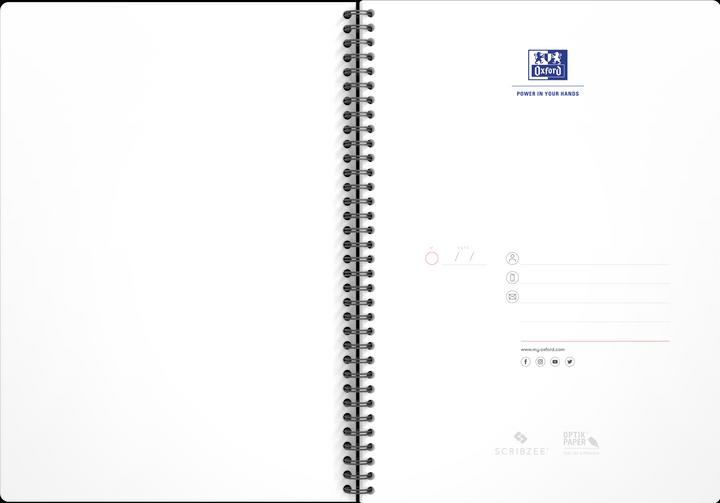 Image du produit Oxford Cahier Essentials A4 Petits Carreaux 5mm 180 Pages Reliure Intégrale Couverture Carte Noir (A4, Quadrillé)