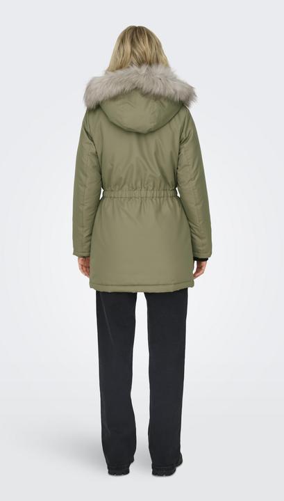 Image du produit Only Capuche avec bord en fausse fourrure amovible Poignets côtelés Parka Longue parka (XS)