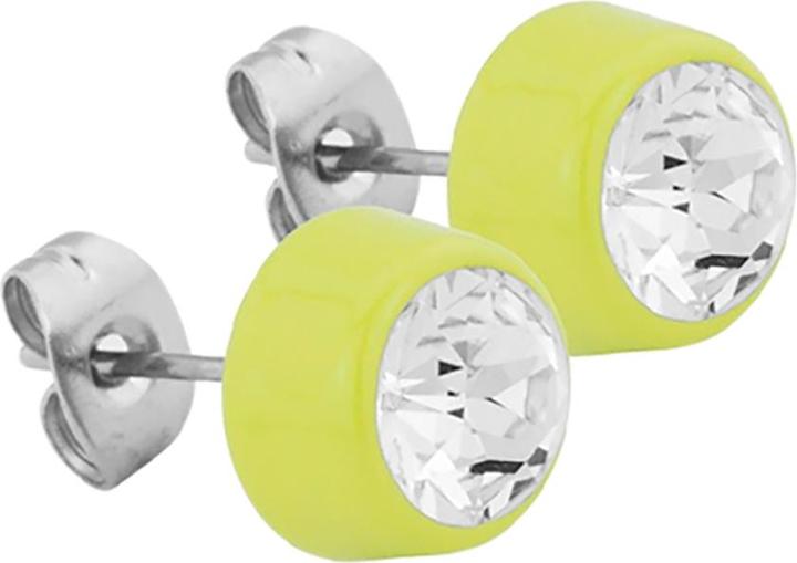 Image du produit Star Piercing Boucles d'oreilles jaune avec cristal Swarovski argenté (sans laiton)