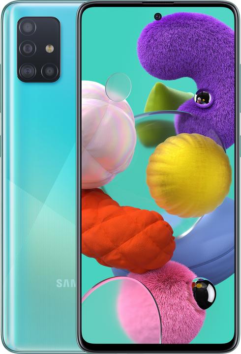 Samsung Galaxy A51 (128 GB, Prism Crush Blue, 6.50", Dual SIM + SD, 48 Mpx, 4G)