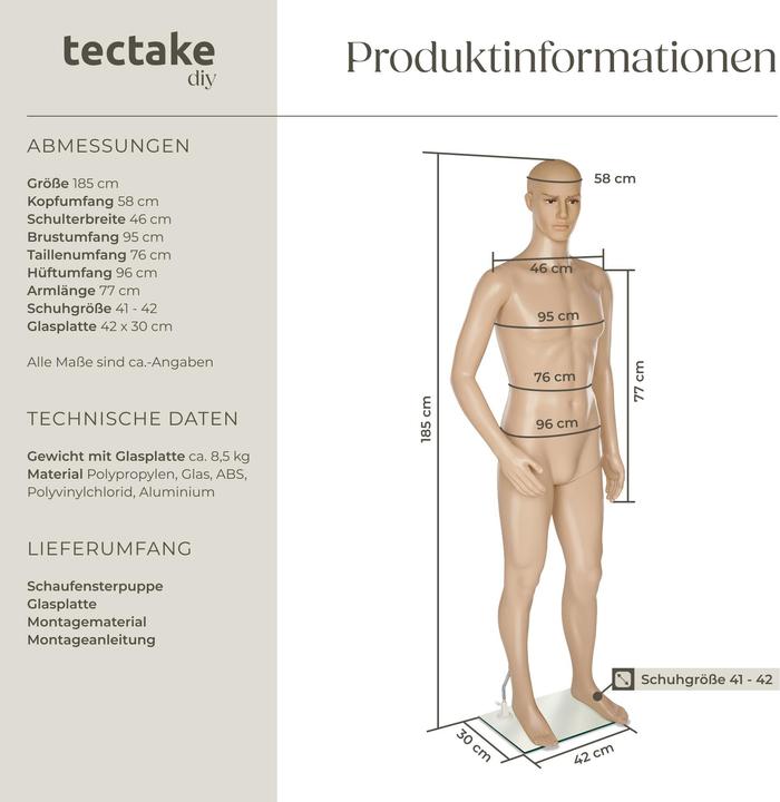 Produktbild tectake Mannequin