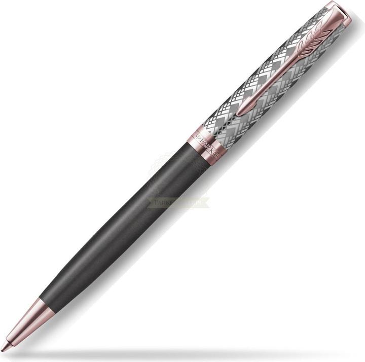 Actual product image Parker Ballpoint pen Sonnet Prem. Metal & Grey P.G.C. sw M (Metallic, Pink gold, Grey, 1 x)