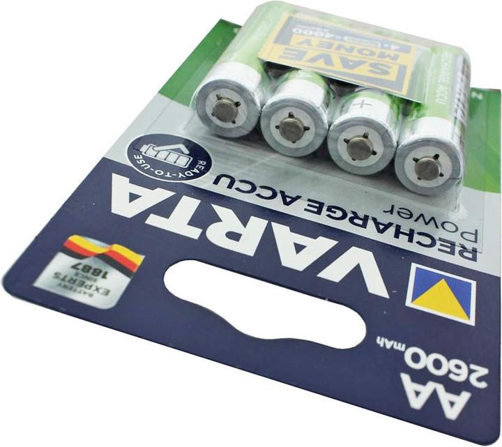 Actual product image Varta Akku Ready2Use Mignon AA, 4er Pack inklusive AccuCell Akkubox (4 pcs., AA, 2600 mAh)