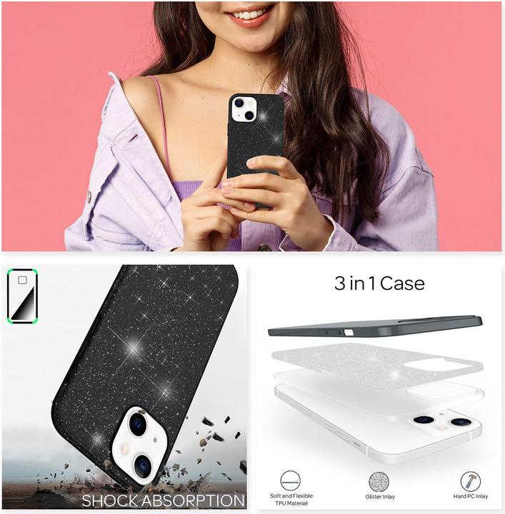 Actual product image Nalia Glitter mobile phone case (Apple iPhone 13 mini)