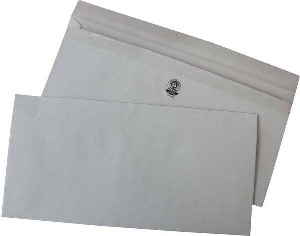 Büroring Briefumschlag DIN lang, ohne Fenster, selbstklebend, grau, Recycling, 75g/qm, 1000 Stück (DL, 1000 x)