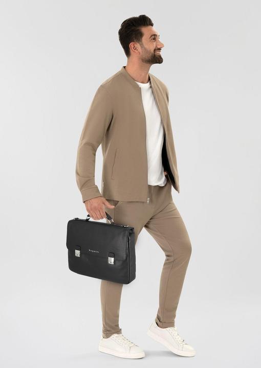 Actual product image Bugatti Valencia briefcase RFID leather 40 cm laptop compartment