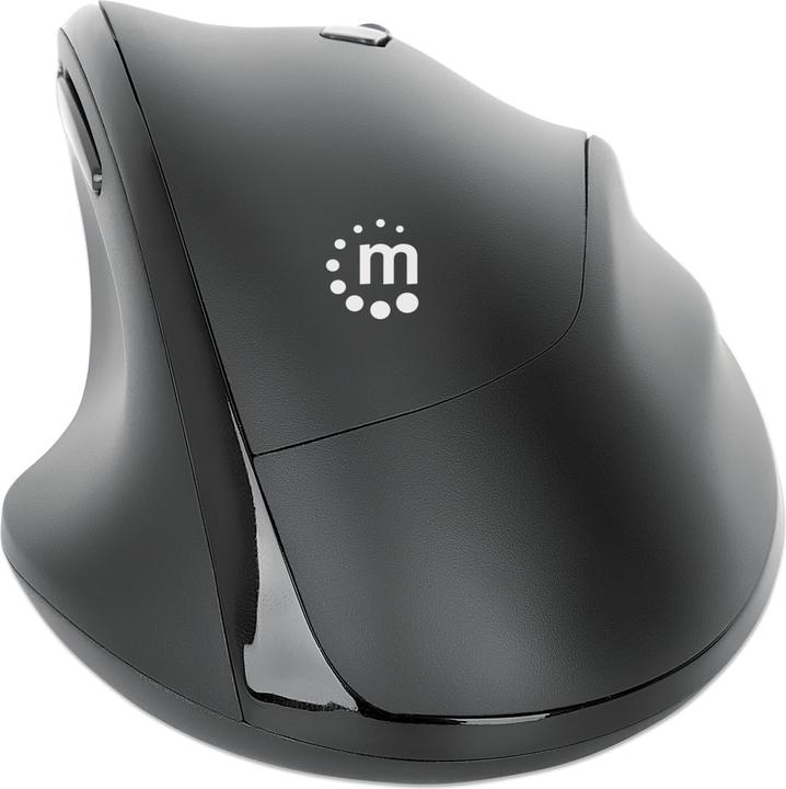 Produktbild Manhattan Ergonomische Wireless Maus mit 2-in-1 USB-Empfänger (Kabellos)