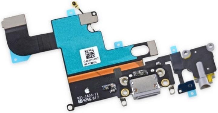 Productafbeelding Foxconn iPhone 6 Lightning Dock Connector Audio Flex Microfoon grijs zwart (iPhone 6)