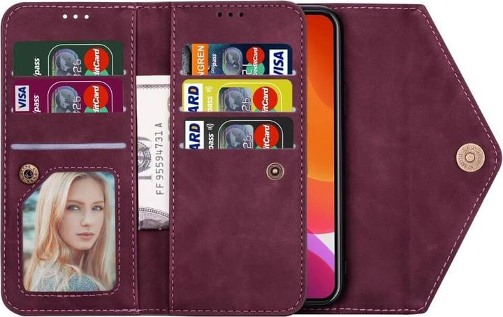 Produktbild Cover-Discount iPhone 14 - Brieftaschen Hülle weinrot (Apple iPhone 14)
