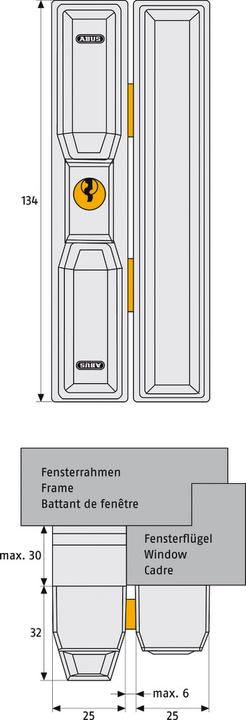 Produktbild Abus Fenster-Zusatzsicherung FTS 88