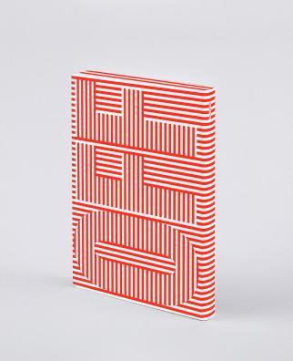 Actual product image Nuuna Notebook Graphic L On-Off 22 x 16.5 cm, Dot, Red/White (22 x 16.5 cm, Dotted, Soft cover)
